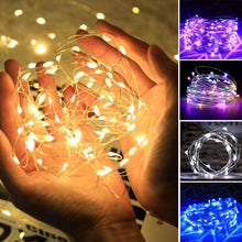 Afbeelding in Gallery-weergave laden, Kerst USB-afstandsbediening koperdraad lichtsnaar