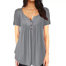 Afbeelding in Gallery-weergave laden, Effen T-shirt met ruches voor dames