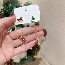 Afbeelding in Gallery-weergave laden, Asymmetrische Santa Oorbellen