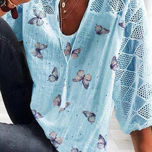 Afbeelding in Gallery-weergave laden, Dames T-shirt met V-hals