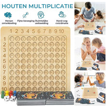 Afbeelding in Gallery-weergave laden, Houten Montessori Vermenigvuldiging Bordspel