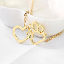 Afbeelding in Gallery-weergave laden, Hond poot hart hanger ketting