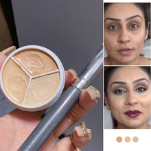 Afbeelding in Gallery-weergave laden, Tri-Color Concealer Palette Covers Acne Marks Donkere kringen