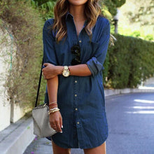 Afbeelding in Gallery-weergave laden, Pocket Long Sleeve Denim Shirt