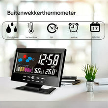 Afbeelding in Gallery-weergave laden, Digitale LED-temperatuur-vochtigheidsmonitor Wekker