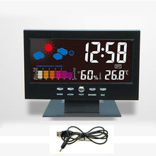 Afbeelding in Gallery-weergave laden, Digitale LED-temperatuur-vochtigheidsmonitor Wekker