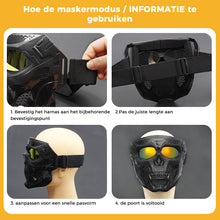Afbeelding in Gallery-weergave laden, Skull Goggle rijmasker