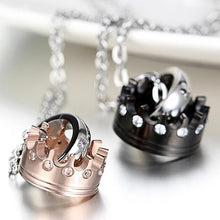 Afbeelding in Gallery-weergave laden, Diamanten kroon paar ketting
