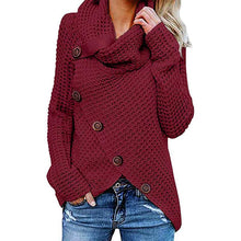 Afbeelding in Gallery-weergave laden, Irregular Ladies High Collar Sweater