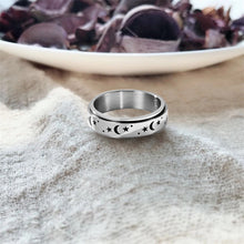 Afbeelding in Gallery-weergave laden, Retro Ster & Maan roterende ring