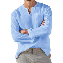 Afbeelding in Gallery-weergave laden, Men‘s Long-sleeved Linen Shirt