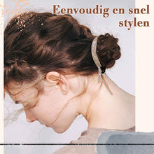 Afbeelding in Gallery-weergave laden, Elegante Hoofdtooi Met Strass Pom Pom