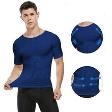 Afbeelding in Gallery-weergave laden, Lichaamsvormend T-shirt met korte mouwen voor heren