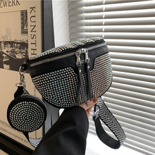 Afbeelding in Gallery-weergave laden, Mode strass PU lederen heuptas