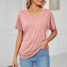 Afbeelding in Gallery-weergave laden, Casual pullover V-hals effen kleur losse damestops
