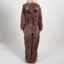 Afbeelding in Gallery-weergave laden, Pluche fleece romper eendelige pyjama voor vrouwen
