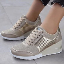 Afbeelding in Gallery-weergave laden, Wedge-sneakers met hoge hak voor dames