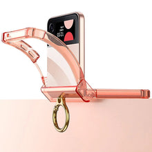 Afbeelding in Gallery-weergave laden, Zachte doorzichtige hoes met ring voor Samsung Galaxy Z Flip4