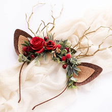 Afbeelding in Gallery-weergave laden, Rendier hoofdband-kerst rendier gewei