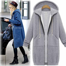 Afbeelding in Gallery-weergave laden, Vrijetijds lange hoodie met ritssluiting
