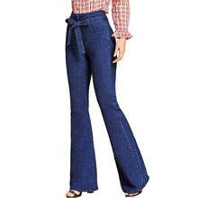 Afbeelding in Gallery-weergave laden, Dames Hoge Taille Wijde Benen Denim Jeans