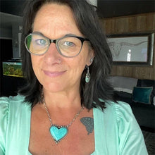 Afbeelding in Gallery-weergave laden, Boho Turkoois Hart Hanger Ketting