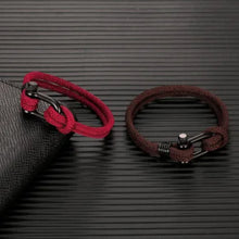 Afbeelding in Gallery-weergave laden, U-vormige gesp nylon gevlochten armband