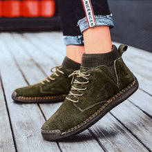 Afbeelding in Gallery-weergave laden, Handgestikte halfhoge heren schoenen