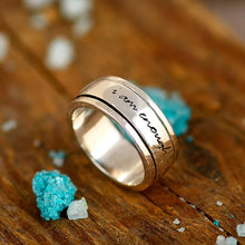 Afbeelding in Gallery-weergave laden, "I Am Enough" Zilveren Meditatie Draaibare Angst Ring