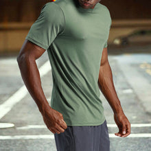 Afbeelding in Gallery-weergave laden, Effen sport sneldrogend T-shirt voor heren