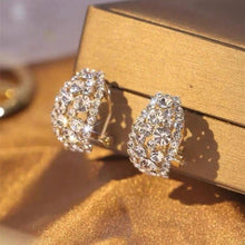 Afbeelding in Gallery-weergave laden, Glitter oorbellen met volledige strass-uitsparing