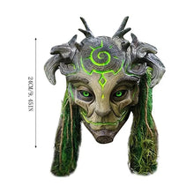 Afbeelding in Gallery-weergave laden, Forest Spirit Mask Halloween-Masker Met Groene Lichtogen