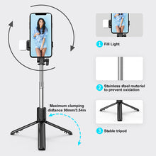 Afbeelding in Gallery-weergave laden, 6 in 1 draadloze Bluetooth-selfiestick