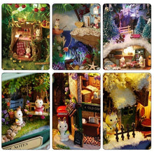 Afbeelding in Gallery-weergave laden, 3D miniatuur poppenhuis met licht doe-het-zelf speelgoed
