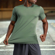 Afbeelding in Gallery-weergave laden, Effen sport sneldrogend T-shirt voor heren