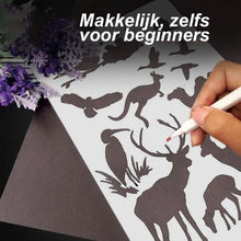 Afbeelding in Gallery-weergave laden, Sjablonen voor snel tekenen van stencilkunst (12 vellen / set)