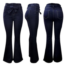 Afbeelding in Gallery-weergave laden, Dames Hoge Taille Wijde Benen Denim Jeans