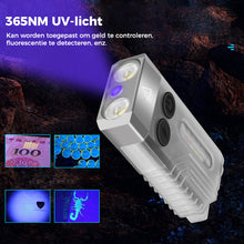 Afbeelding in Gallery-weergave laden, Kleine krachtige EDC-zaklamp met rood UV-blauw licht