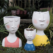 Afbeelding in Gallery-weergave laden, Kunst Portret Gezicht Plantenbak