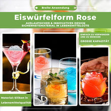 Afbeelding in Gallery-weergave laden, Rosen-Eiswürfelform mit 4 Fächern