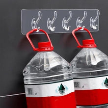 Afbeelding in Gallery-weergave laden, Transparent adhesive 5 hooks