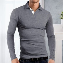 Afbeelding in Gallery-weergave laden, Poloshirt met lange mouwen en revers