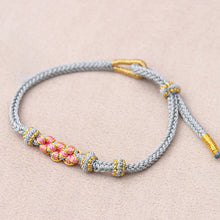 Afbeelding in Gallery-weergave laden, Peach Blossom verstelbare gevlochten armband