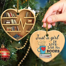 Afbeelding in Gallery-weergave laden, Boek Lovers Hart Ornament