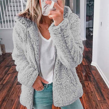Afbeelding in Gallery-weergave laden, Capuchon polar fleece jas met rits