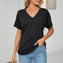 Afbeelding in Gallery-weergave laden, Casual pullover V-hals effen kleur losse damestops