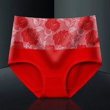 Afbeelding in Gallery-weergave laden, Katoenen slip met hoge taille en bloemenpatroon