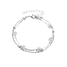 Afbeelding in Gallery-weergave laden, Mode enkelbandje met dubbele ketting