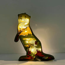 Afbeelding in Gallery-weergave laden, Wooden Carved Animal Ornaments (With Lights)