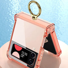 Afbeelding in Gallery-weergave laden, Zachte doorzichtige hoes met ring voor Samsung Galaxy Z Flip4